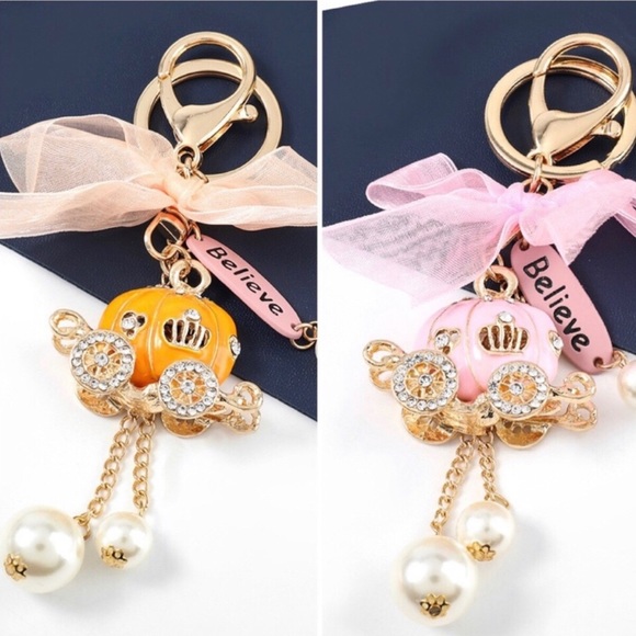 Pumpkin Rhinestone Keychain - Picture 3 of 9